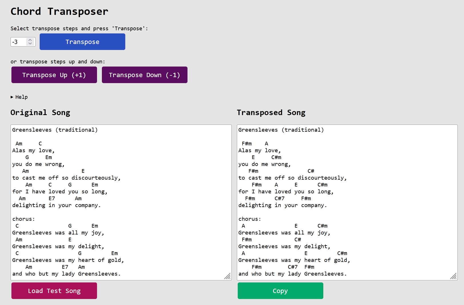 Chord Transposer